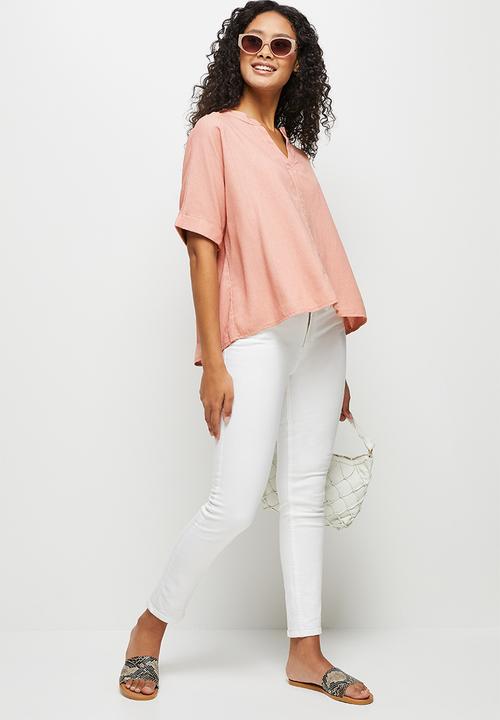 edit - Linen oversized boxy - dusty pink