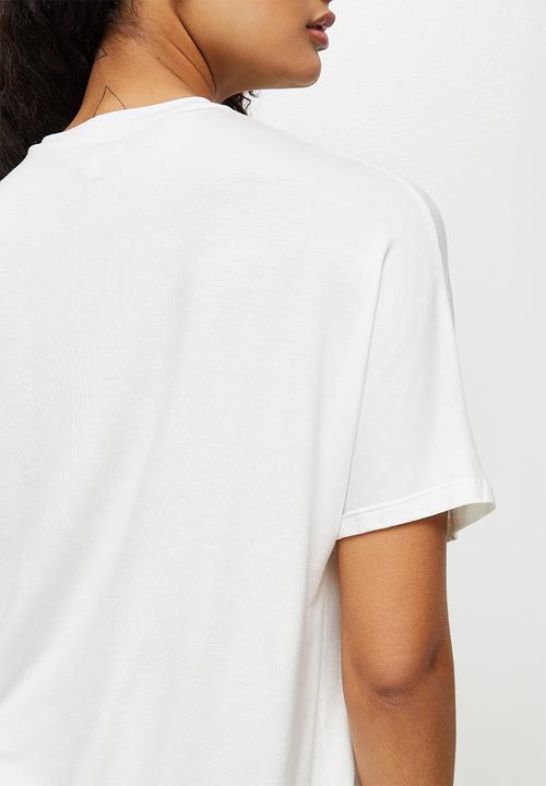 edit - Viscose grown on sleeve tee - winter white
