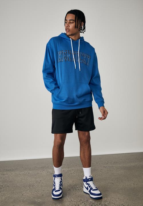 Factorie - Oversized graphic hoodie - cobalt