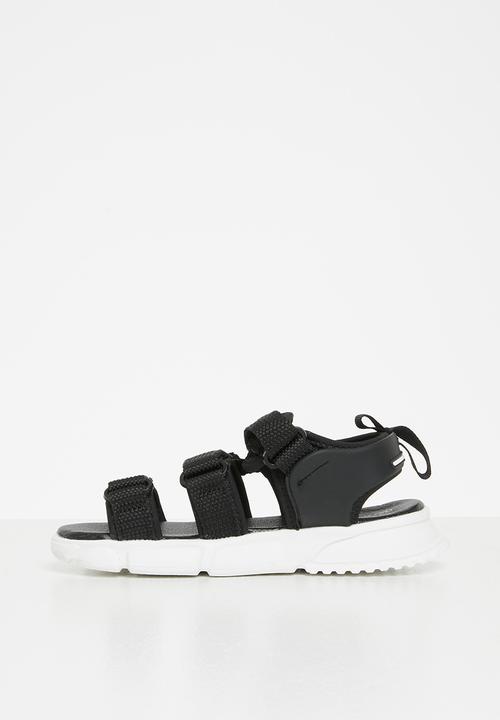 Pop Candy - Boys velcro strap sandals - black