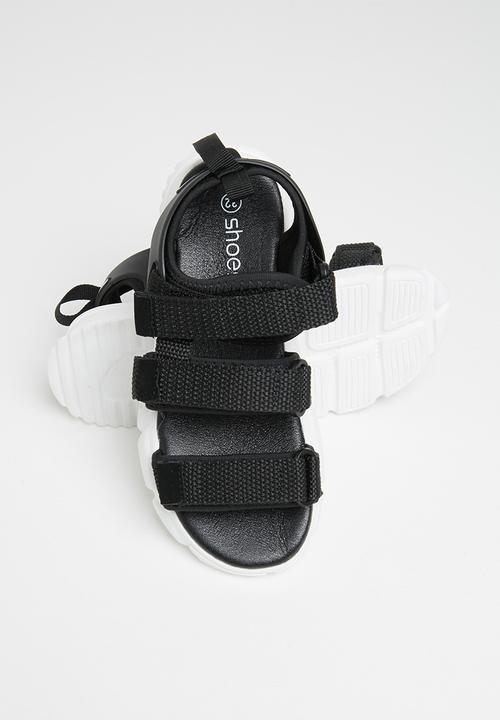 Pop Candy - Boys velcro strap sandals - black