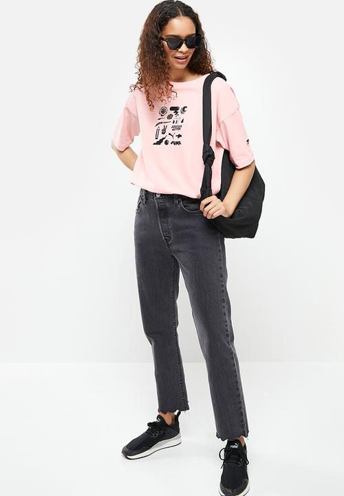 PUMA - Downtown graphic tee - pink 