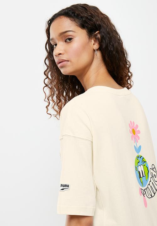 PUMA - Downtown graphic tee - yellow 