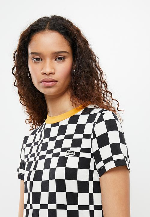 PUMA - Downtown aop graphic tee - black & white 