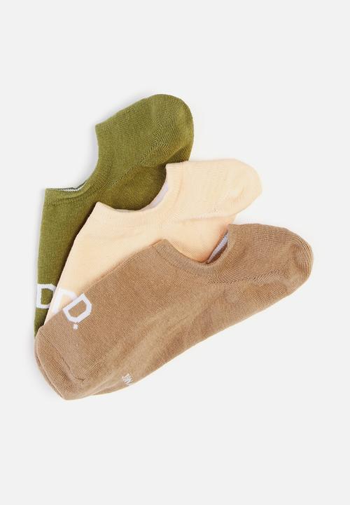 Jonathan D - Branded 3 pack secret socks - multi