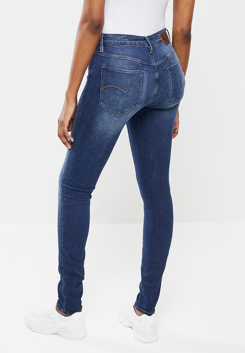 G-STAR - G-star shape high super skinny - worn in blue