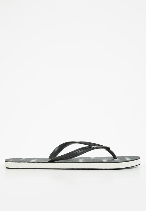 POLO - Edgar monogram flip-flop - black