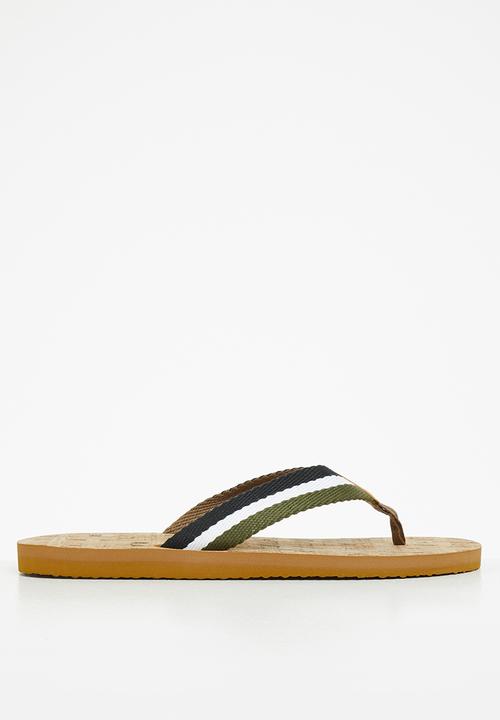 POLO - Ernest wenned flip-flop - green & white 