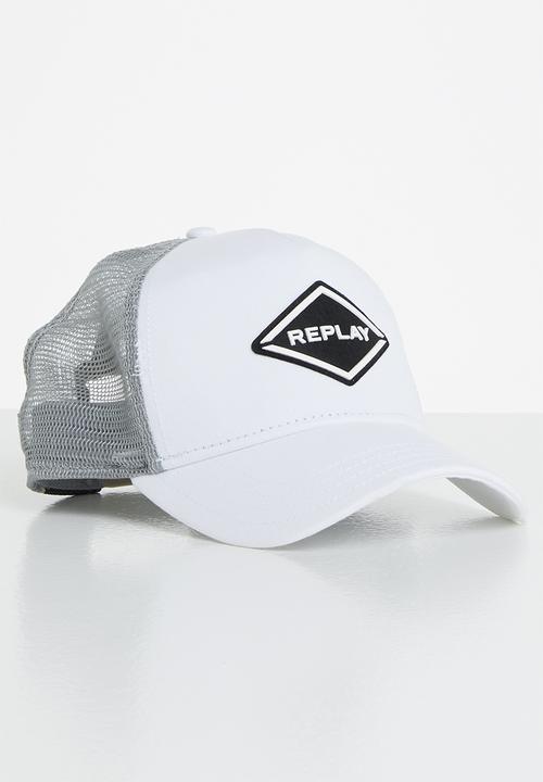 Replay - Peak cap - white & grey 