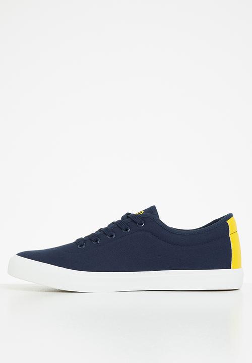 POLO - Ivan contrast side flash sneaker - navy