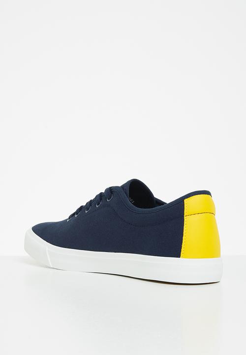 POLO - Ivan contrast side flash sneaker - navy