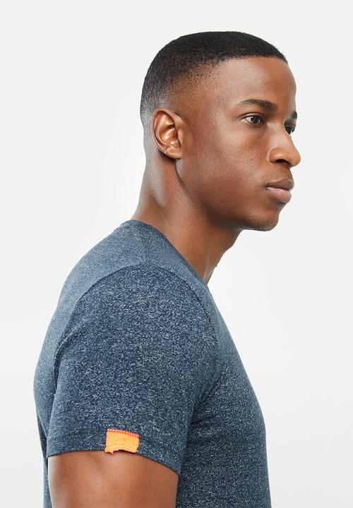 Superdry. - Ol vintage embroidery crew tee - vivid cobalt