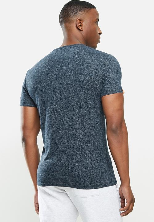 Superdry. - Ol vintage embroidery crew tee - vivid cobalt