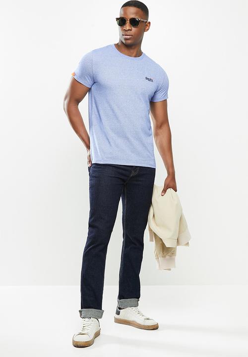 Superdry. - Ol vintage emb crew tee - blue