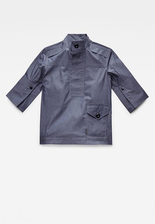 G-STAR - Workwear short sleeve shirt - servant blue