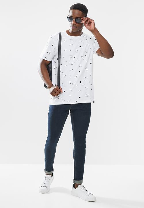 Cutty - Avery box fit fashion tee - white