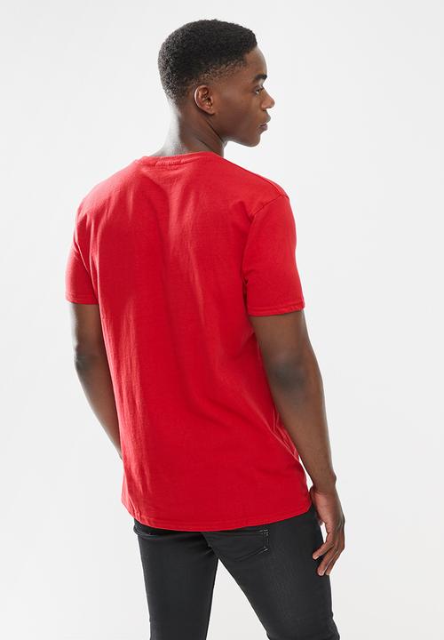 Cutty - Rich regular fit v-neck tee - red