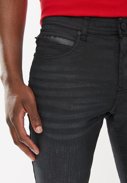Cutty - Harper coated skinny jeans - black