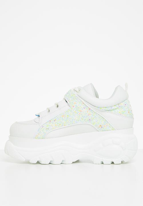 BUFFALO® London - 1339-14 2.0 calf leather glitter - white/yellow