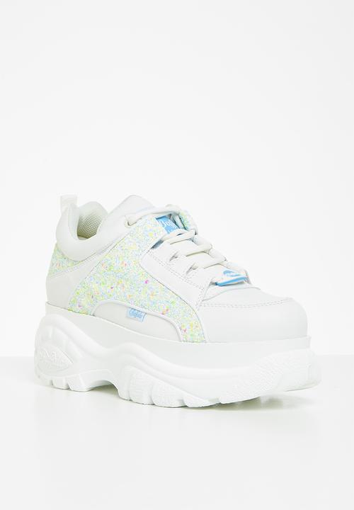 BUFFALO® London - 1339-14 2.0 calf leather glitter - white/yellow
