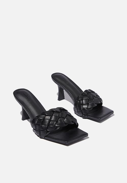 Cotton On - Harper braided mule - black