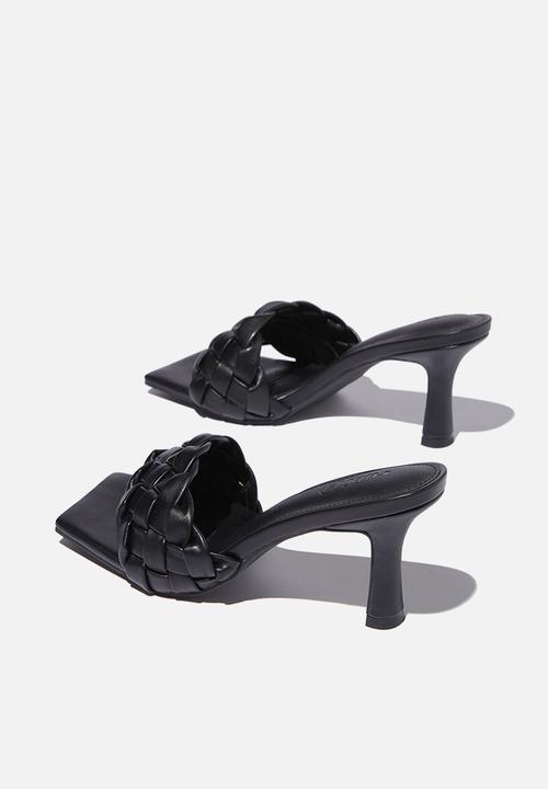 Cotton On - Harper braided mule - black