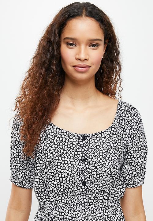 Cotton On - Woven iris cut out jumpsuit - megan ditsy black