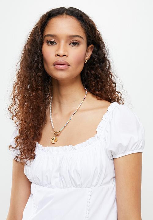 Cotton On - Woven petite lily mini dress - white