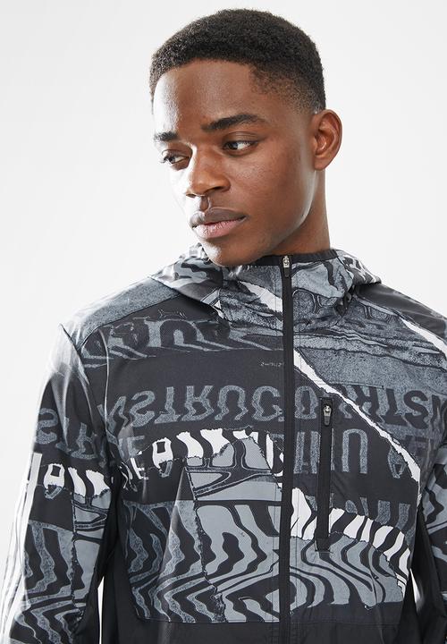adidas Performance - Own the run jkt - black & grey 