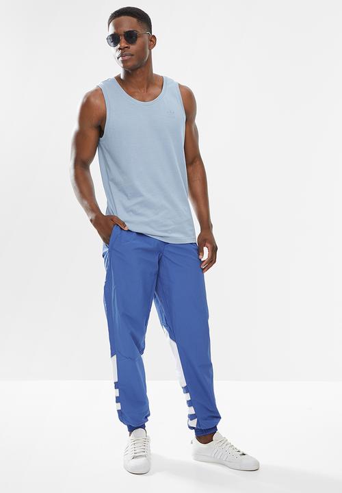 adidas Originals - Men Big Trefoil Colorblock Woven Track Pants- blue 