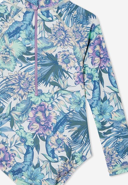 Cotton On - Lydia one piece - dark vanilla/tropical floral
