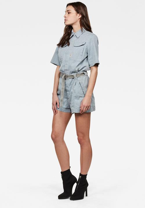 G-STAR - Short jumpsuit - sun faded indigo