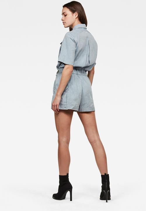 G-STAR - Short jumpsuit - sun faded indigo