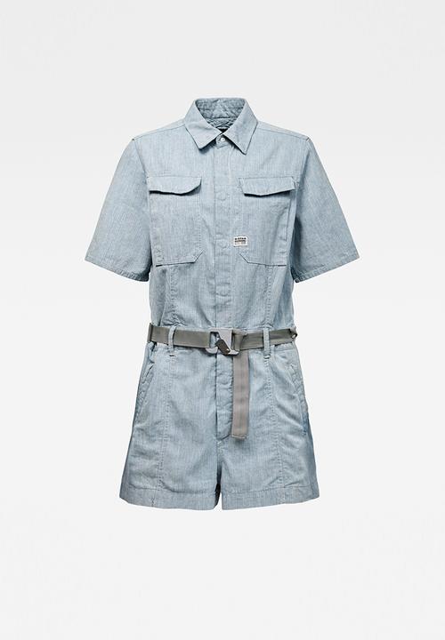 G-STAR - Short jumpsuit - sun faded indigo