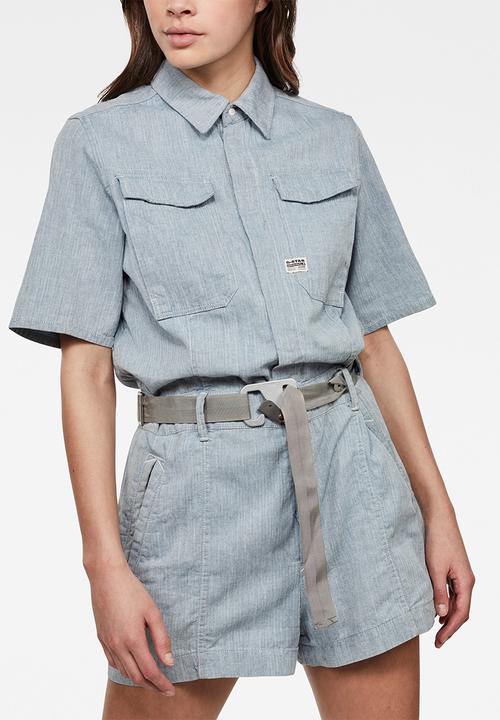 G-STAR - Short jumpsuit - sun faded indigo