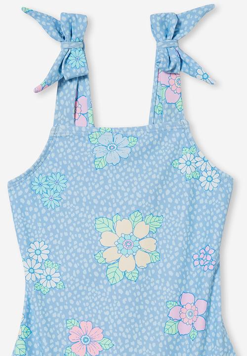 Cotton On - Rae tie one piece - dusk blue