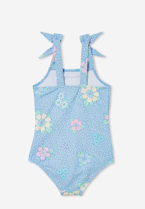 Cotton On - Rae tie one piece - dusk blue