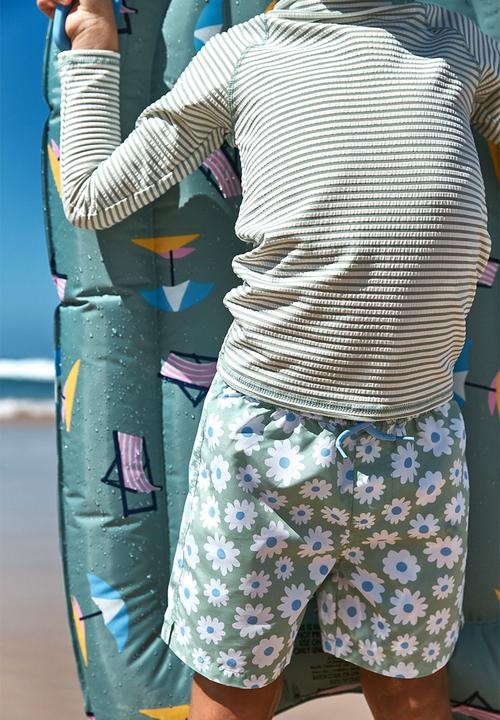 Cotton On - Bailey board short - dusk blue/daisy