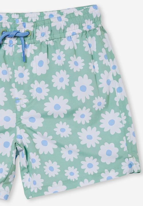 Cotton On - Bailey board short - dusk blue/daisy