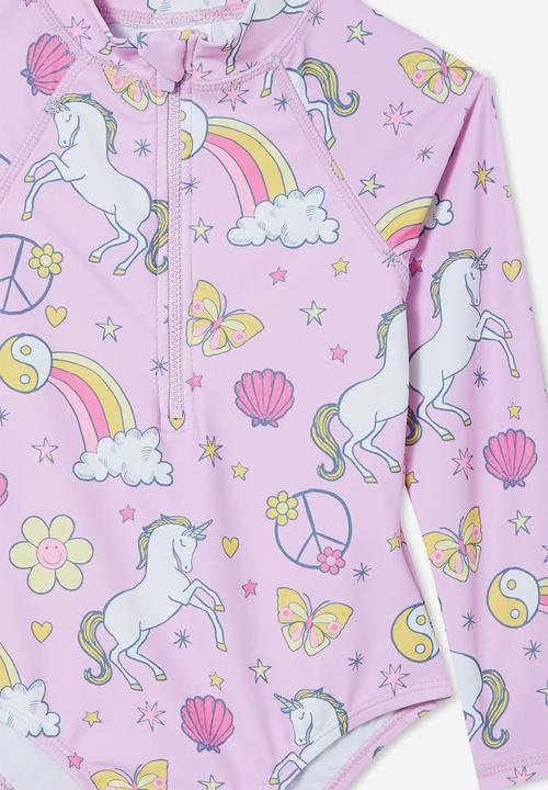Cotton On - Lydia one piece - pale violet/unicorn print
