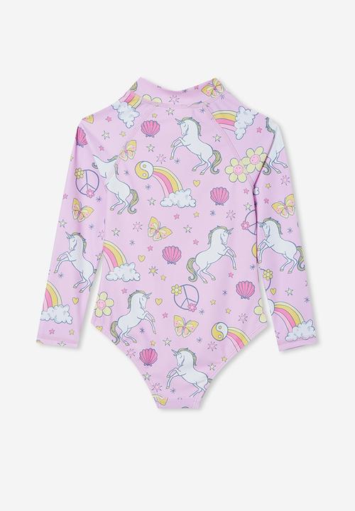 Cotton On - Lydia one piece - pale violet/unicorn print
