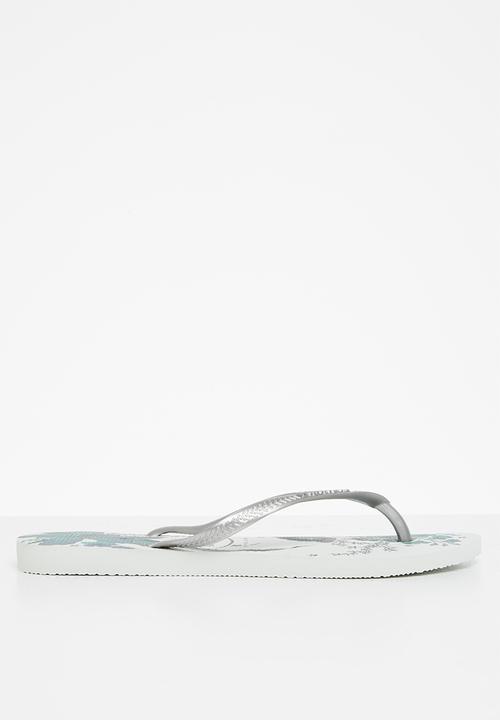 Havaianas - Slim organic - white & bright silver
