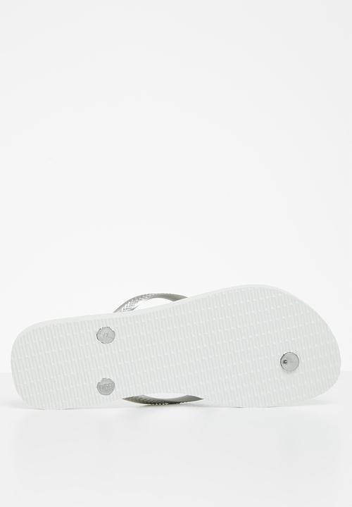 Havaianas - Slim organic - white & bright silver