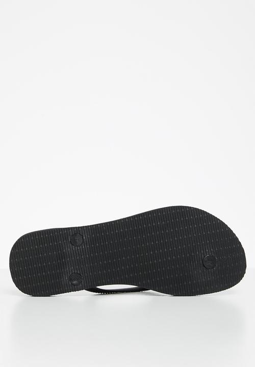 Havaianas - Slim logo metallic - black & silver