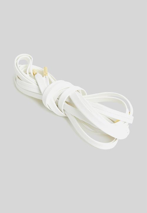 Binder - Faux leather laces 160cm - white