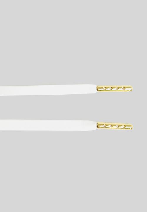 Binder - Faux leather laces 160cm - white