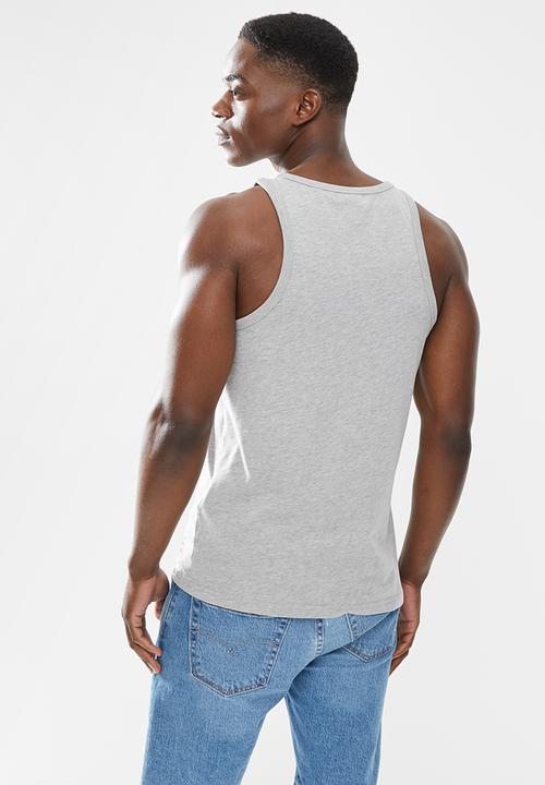 Superdry. - Track and field graphic vest - grey marle