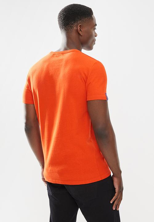 Superdry. - Cl workwear tee - volcanic lava orange