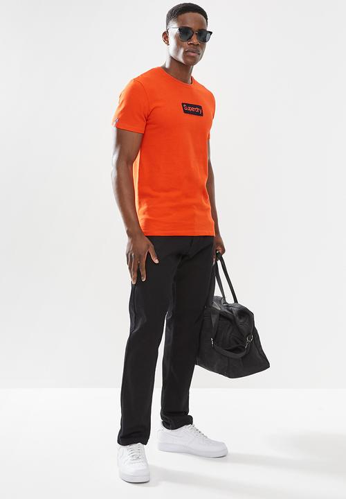 Superdry. - Cl workwear tee - volcanic lava orange