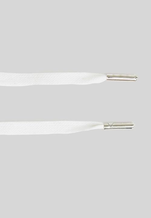 Binder - Waxed shoe laces with metal tips 160cm - white